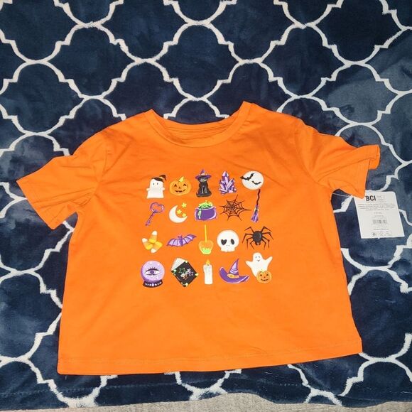 Girls Short Sleeve Halloween Icon Tee Size XS - Picture 1 of 5